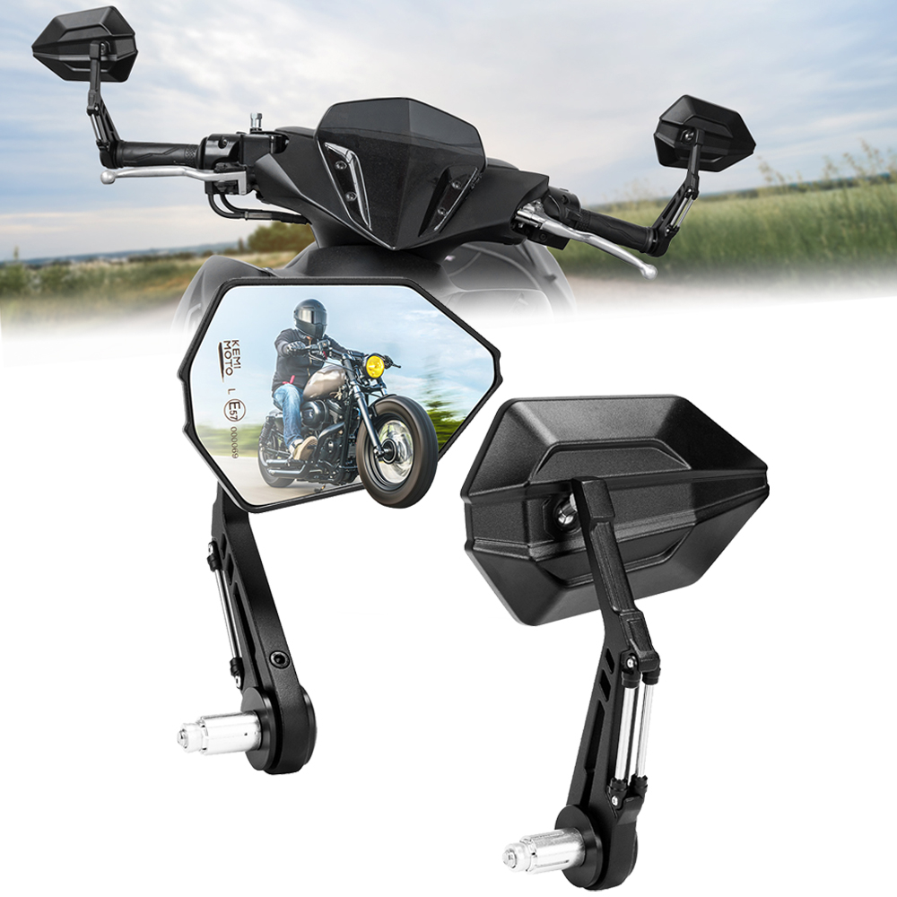 Mirror Extender Bar - Motorcycle Bar End Mirrors 360° Ball-Type