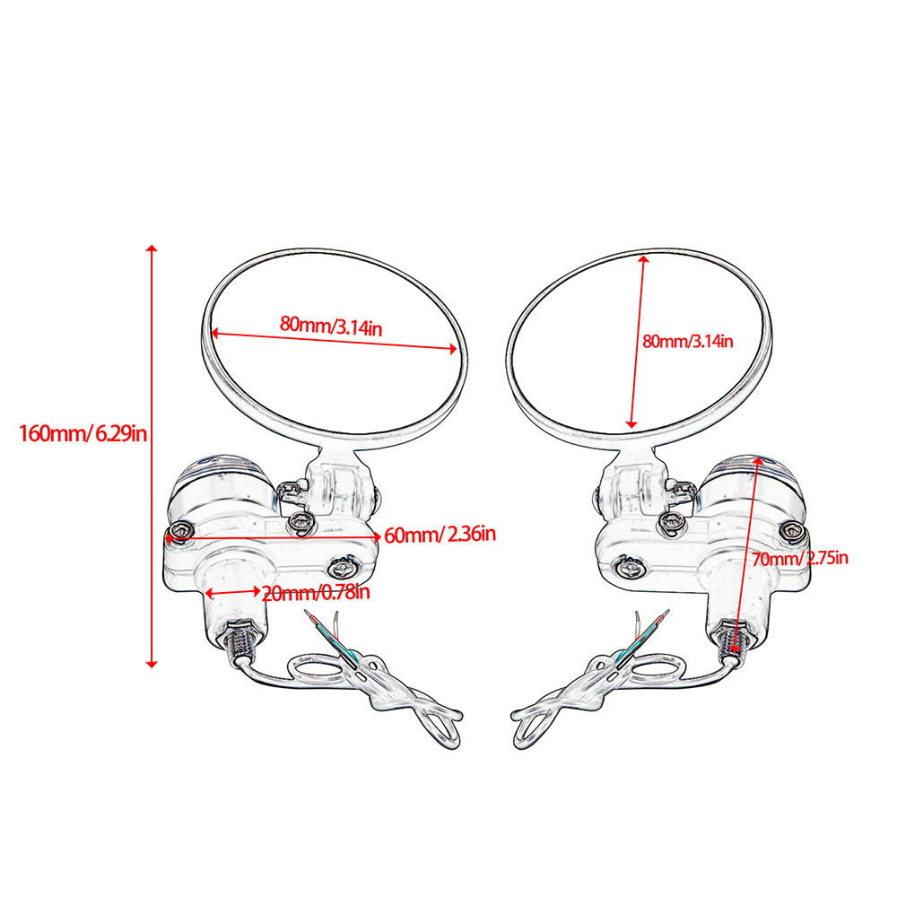 2PCS Motorcycle Mirror Handleb - Mirror Extender Bar 评论和价格