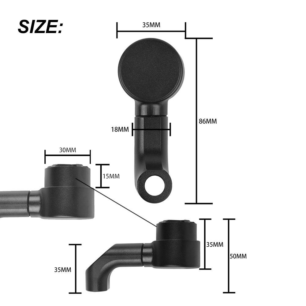 Motorcycle Mirror Riser Extens - Mirror Extender Bar 评论和价格