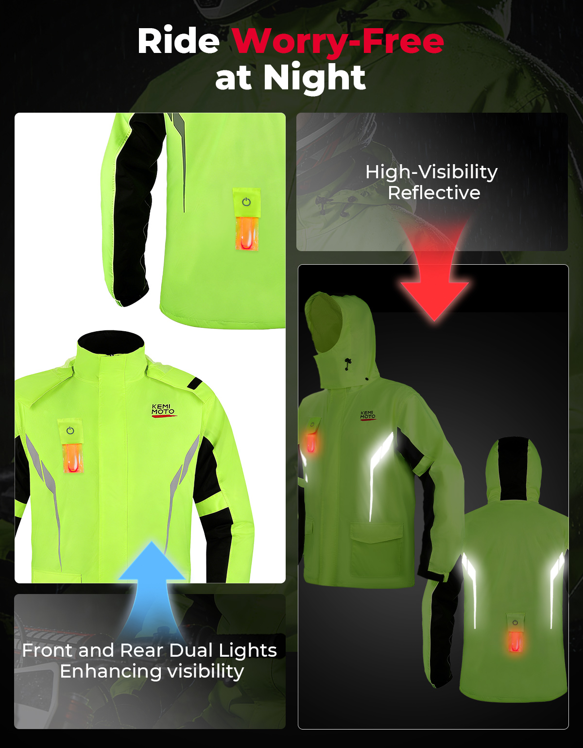 KEMIMOTO Unisex Waterproof Rai - Motorcycle Gear Jacket And Pants 评论和价格