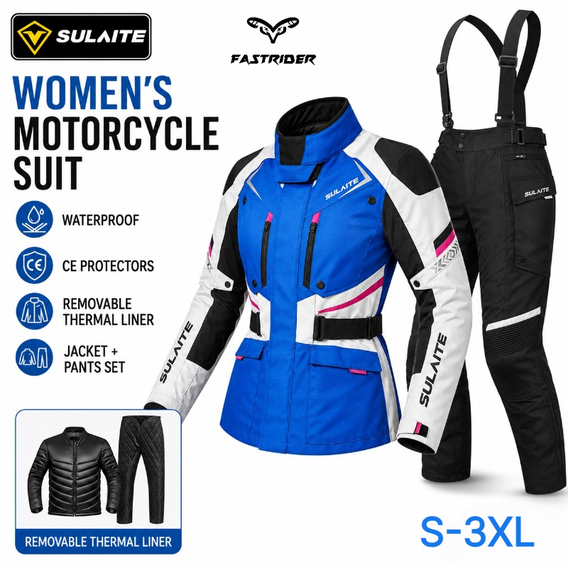 Women Motorcycle Riding Suit W - Motorcycle Gear Jacket And Pants 评论和价格